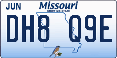 MO license plate DH8Q9E