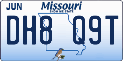 MO license plate DH8Q9T