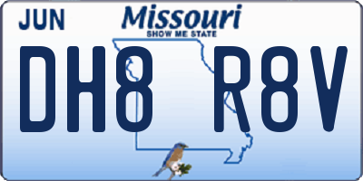 MO license plate DH8R8V