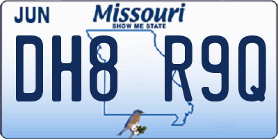 MO license plate DH8R9Q