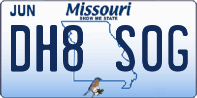 MO license plate DH8S0G