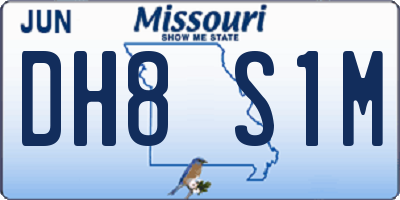 MO license plate DH8S1M