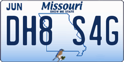 MO license plate DH8S4G
