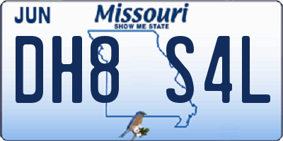 MO license plate DH8S4L