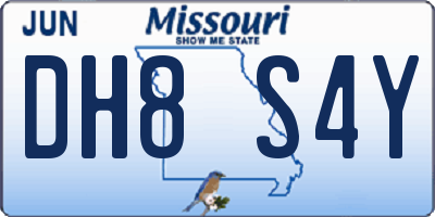 MO license plate DH8S4Y