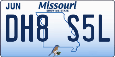 MO license plate DH8S5L
