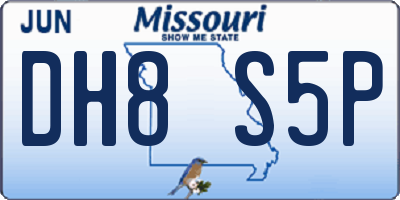 MO license plate DH8S5P