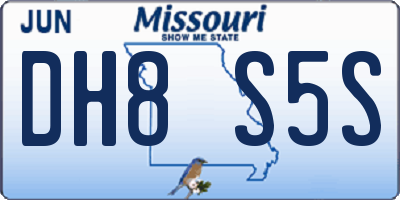MO license plate DH8S5S