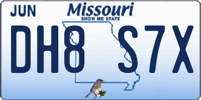 MO license plate DH8S7X