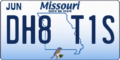 MO license plate DH8T1S