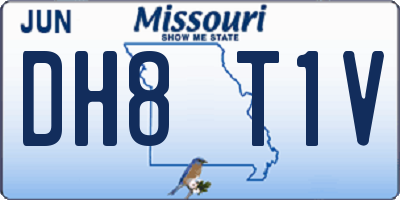 MO license plate DH8T1V