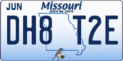 MO license plate DH8T2E