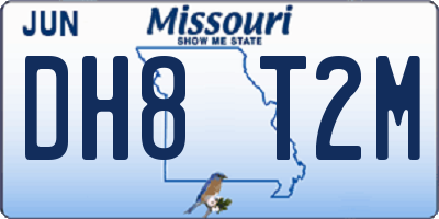 MO license plate DH8T2M