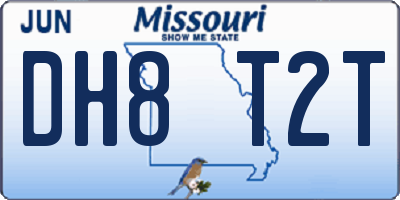 MO license plate DH8T2T