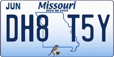 MO license plate DH8T5Y