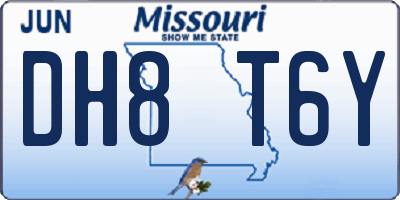 MO license plate DH8T6Y