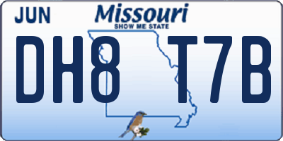 MO license plate DH8T7B