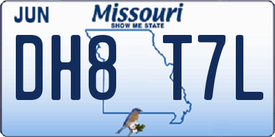 MO license plate DH8T7L