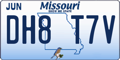 MO license plate DH8T7V