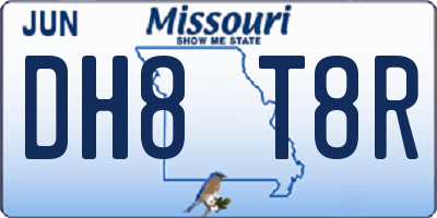 MO license plate DH8T8R