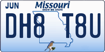 MO license plate DH8T8U