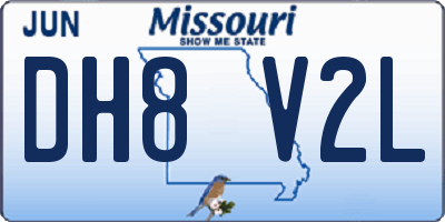MO license plate DH8V2L