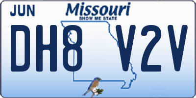 MO license plate DH8V2V