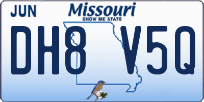 MO license plate DH8V5Q