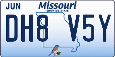 MO license plate DH8V5Y