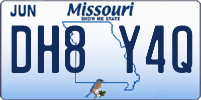 MO license plate DH8Y4Q