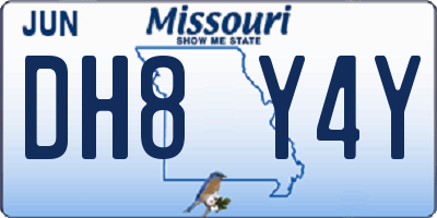 MO license plate DH8Y4Y