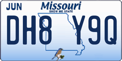 MO license plate DH8Y9Q