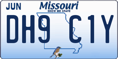 MO license plate DH9C1Y
