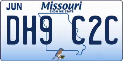 MO license plate DH9C2C
