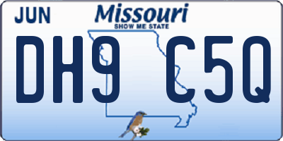 MO license plate DH9C5Q