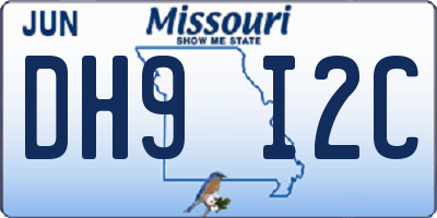 MO license plate DH9I2C