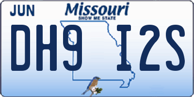 MO license plate DH9I2S