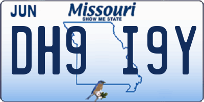 MO license plate DH9I9Y
