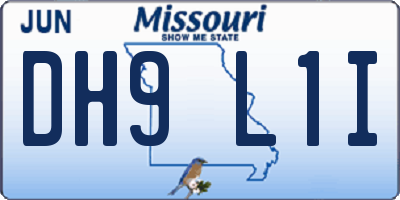 MO license plate DH9L1I