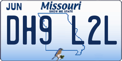 MO license plate DH9L2L