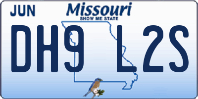 MO license plate DH9L2S