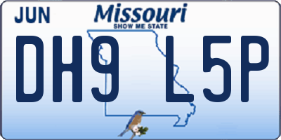 MO license plate DH9L5P