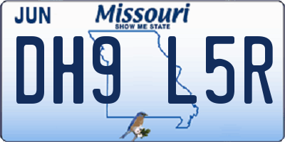 MO license plate DH9L5R