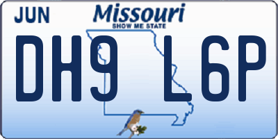 MO license plate DH9L6P