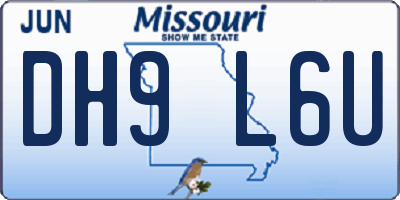 MO license plate DH9L6U