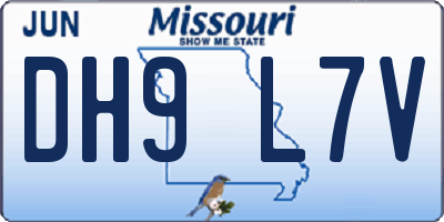 MO license plate DH9L7V