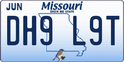 MO license plate DH9L9T