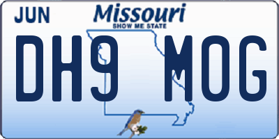 MO license plate DH9M0G