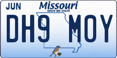 MO license plate DH9M0Y