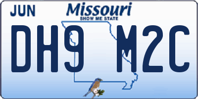 MO license plate DH9M2C